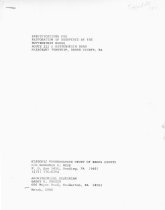 Hottenstein House, door restoration specs, cover page (1988)