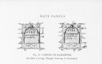 Hottenstein House, drawing of datestones (1945)