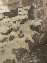 Michael Fulp House, interior cellar foundation wall restoration, #1162