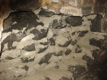Michael Fulp House, interior cellar foundation wall restoration, #1165