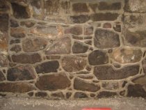 Michael Fulp House, interior cellar foundation wall restoration, #1305