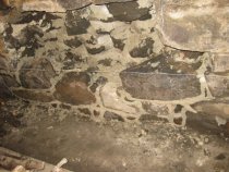 Michael Fulp House, interior cellar foundation wall restoration, #1170
