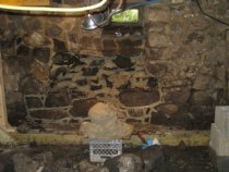 Michael Fulp House, interior cellar foundation wall restoration, #1180