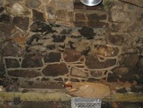 Michael Fulp House, interior cellar foundation wall restoration, #1181