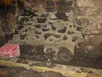 Michael Fulp House, interior cellar foundation wall restoration, #1159