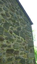 Michael Fulp House, detail of cracked south gable wall (2009)