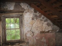 Fulp (Bridge Keeper's) House, interior view SW plate tie, #211 (2010)