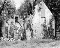 Michael Fulp, NE perspective view of surviving masonry walls (c.1970)