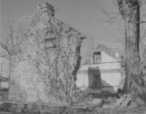 Michael Fulp House, reversed perspective view of surviving walls (1970)