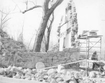 Michael Fulp House, SE perspective view of surviving masonry walls (1970