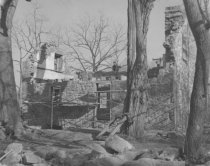 Michael Fulp House, SW perspective of partially restored walls (c.1970)