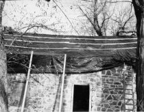 Bridge Keeper's House, W elevation detail with roof covering  (c.1965)