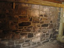 Michael Fulp House, interior failure-area relaid and repointed, #1141