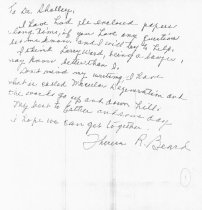 George Douglass, general info, Theresa Beard Notes, page#1