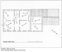 George Douglass House, National Register floor plans, 2nd floor (2008)