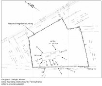 George Douglass House, National register nomination, site map (2008)