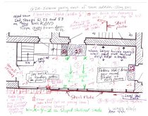 George Douglass House, field notes drawing of store yard paving (2011)