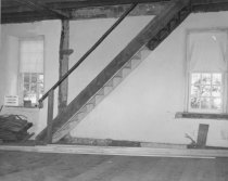 White Horse Tavern, interior view of temporary stair to 2nd floor (c.1972)