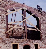 #2: c. 1970 centering frame for a barn arch in the Oley Valley