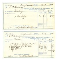 General, Douglass-Holloway freight receipt, image #3 (1891)