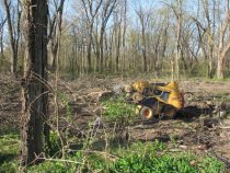 #1, 7896: Grubbing-out roots and thatch from parking area beds