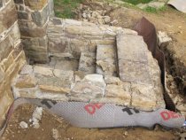 #1: 5804: Completed stone retaining walls & steps to Keim addition cellar