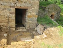 Image 19, 5319: Excavated base for stone steps at addition-cellar doorway