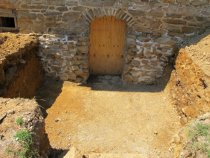 Image #2, 4844: Cellar doorway and compacted clay base for new steps