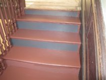 #1, 250: Miss-matched Douglass House stair-riser color