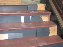 #3, 339: Color samples on wood to match to historic standard