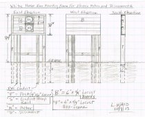 #1, Elevation drawings of electric panel mount-frame
