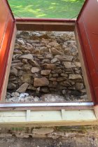 #14, photo 15: View of extrados stones through exhibit doors