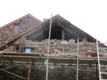 Image #1: 6603: Partly re-laid gable wall