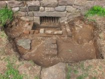 #4, 8705: Douglass cellar vent stone well re-consolidated