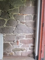 #10, 8/9/13, 753: Masonry crack in back wall inside kitchen door
