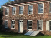 #2, 3104, 7/23/13: String-lines at top and bottom of pent roof elevation