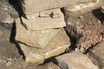 Image #3: stepped-back footing stones before "mudding-in"