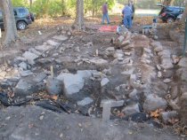 #4, photo 27: Remains of Mouns Jones root cellar, lacking arched vault