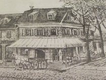 #7, photo 30: de la Plaine House, Germantown, PA, with plastered cove corni