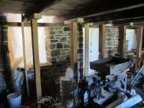 #1, photo 4: Reconstructed and plumbed west wall of Mouns Jones House