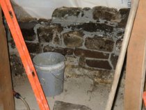 #1: first few courses of partially re-constructed wall;