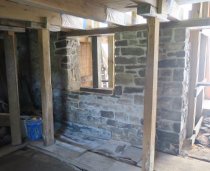 #2: Re-established door and window jambs; dead-shore posts