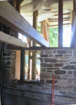 #3: Restored wall coursed up to joist leveling plate