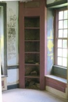 #1 : Re-constructed corner cupboard in back parlor