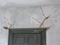 #7: Plaster cracks raked-out to stable margins