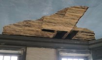 #2: Missing ceiling plaster and lath, NW chamber