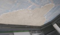 #3: Plaster patch scratch coat, washers along margins