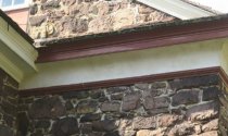 #5: Restored plaster on south gable cornice segment