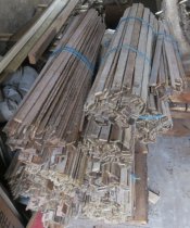 #1: Bundles of sawn plaster lath