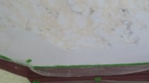 Image # 6: New, preserved and re-anchored plaster on back parlor ceiling